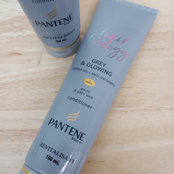 2 X Pantene Pro-V Hair Biology GREY & GLOWING Jojoba Oil Conditioner 5.41 Fl Oz - Picture 2 of 5